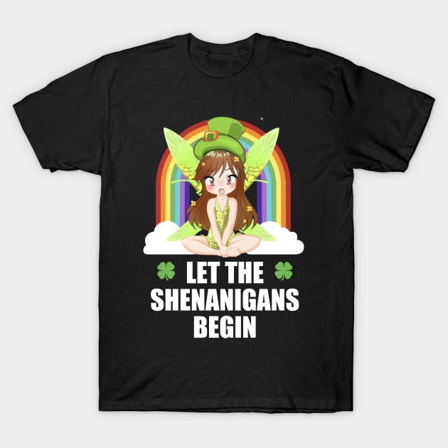 Fairy Pixie Shenanigans Funny St Patricks Day T-Shirt by TheBeardComic